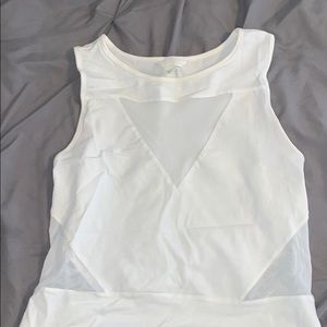 White sheer body suit